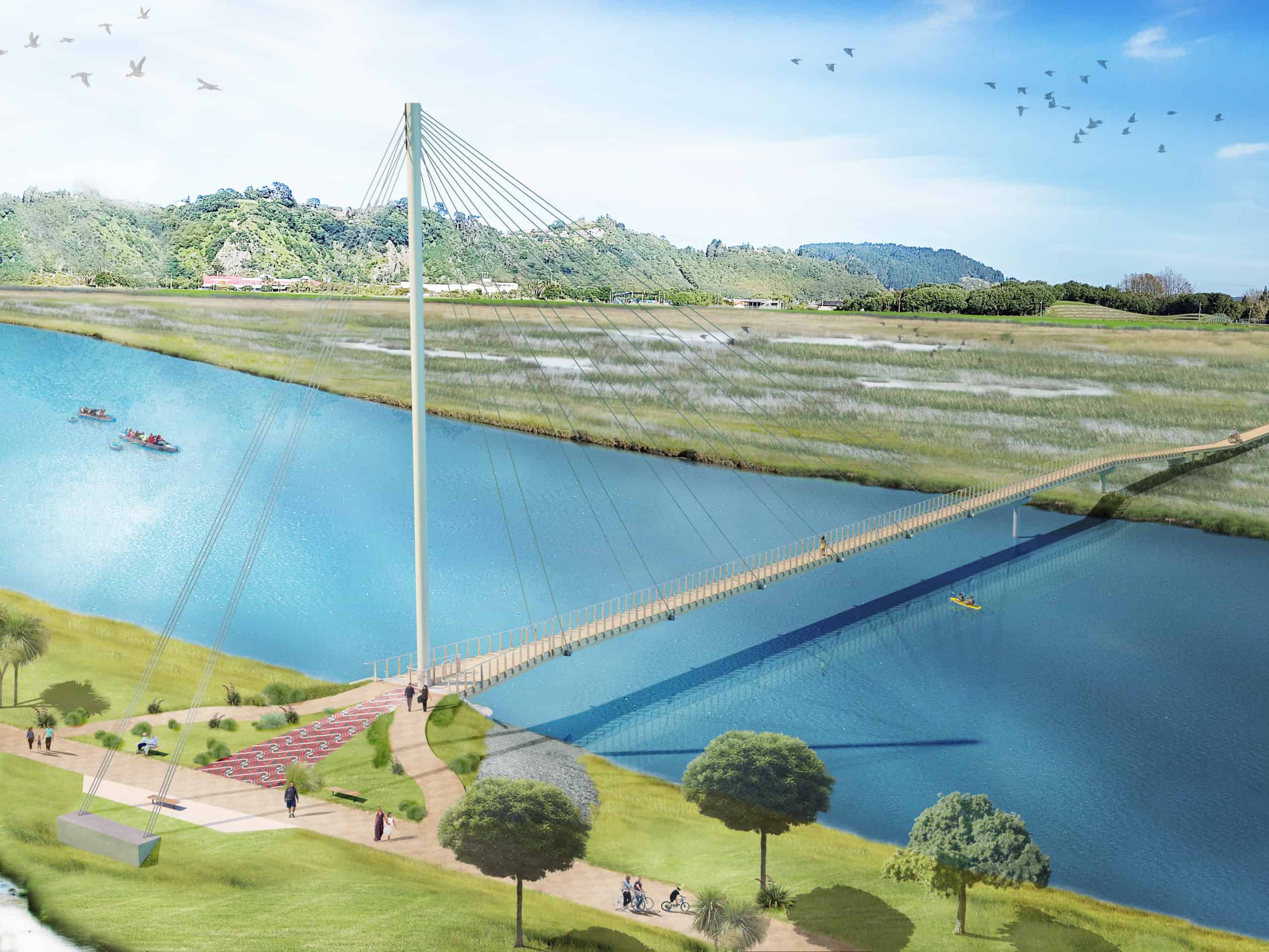 Whakatane River Pedestrian Bridge - DC Structures Studio - Image 1