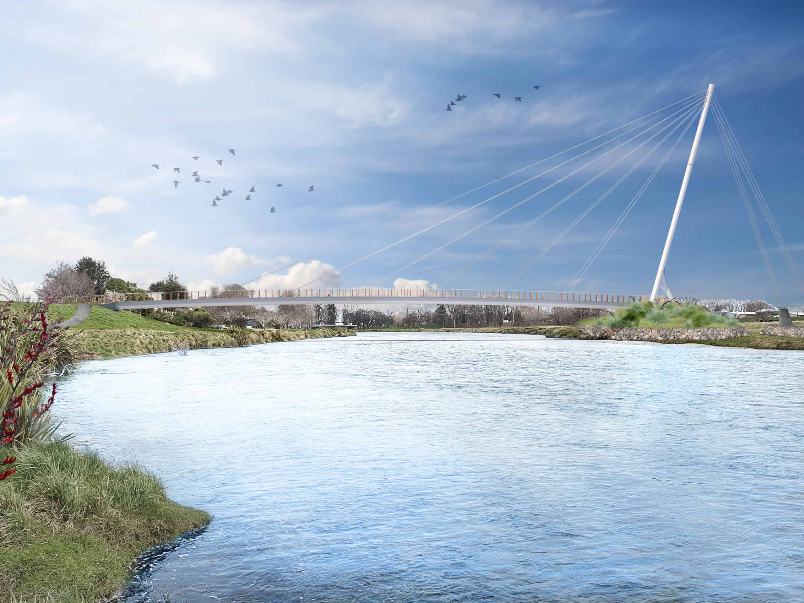 Longford cable stayed bridge